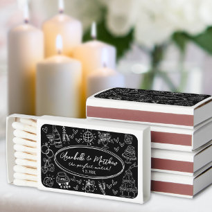 Hand Drawn Perfect Match Whimsical Wedding