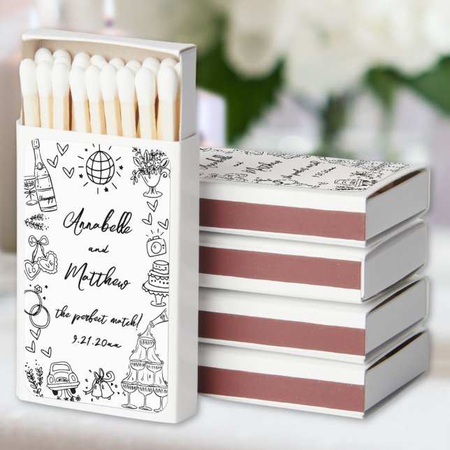 Hand Drawn Perfect Match Whimsical Wedding (Hand Drawn Perfect Match Whimsical Wedding)