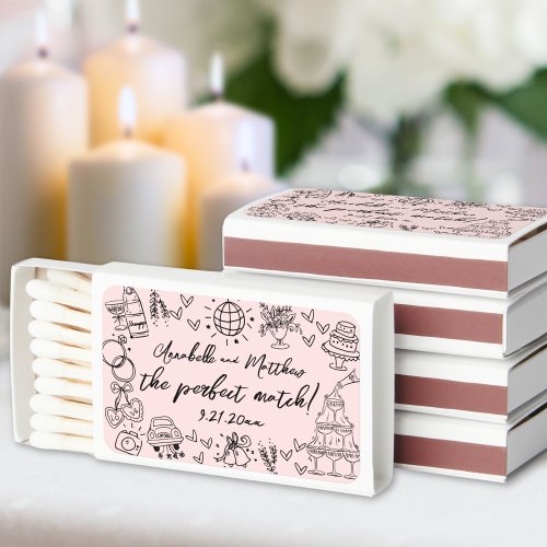 Hand Drawn Perfect Match Whimsical Wedding