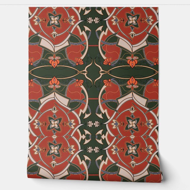 Hand drawn persian carpet wallpaper  (Unrolling)