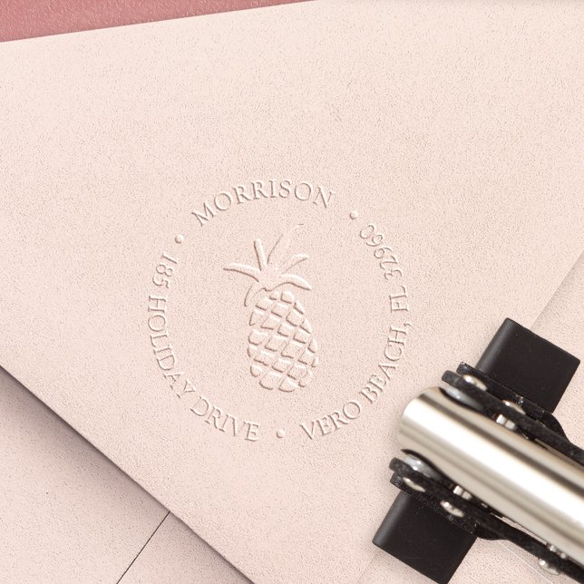 Hand Drawn Pineapple Return Address Embosser (Creator Uploaded)