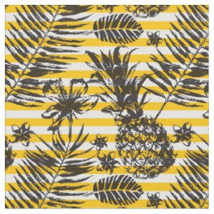 Hand Drawn Pineapples Fabric