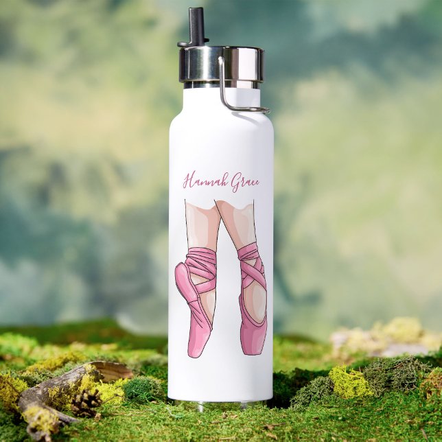 Hand drawn Pink Ballet Shoes Water Bottle (Creator Uploaded)