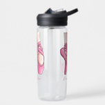 Hand drawn Pink Ballet Shoes Water Bottle<br><div class="desc">This beautiful water bottle features hand-drawn pink ballet shoes and can be personalized with the dancer's name. It’s the perfect accessory to take to class. To personalize it,  just click on "personalize this design, " enter your details,  and Zazzle will handle the rest.</div>