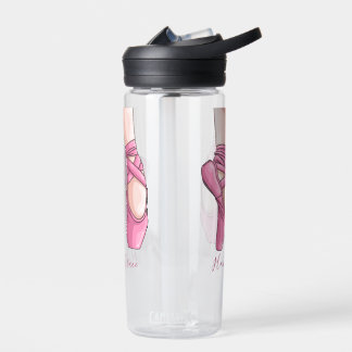 Hand drawn Pink Ballet Shoes Water Bottle