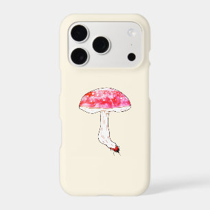 Hand Drawn Pink Mushroom Cute Pastel Fungal Art iPhone 17 Pro Case