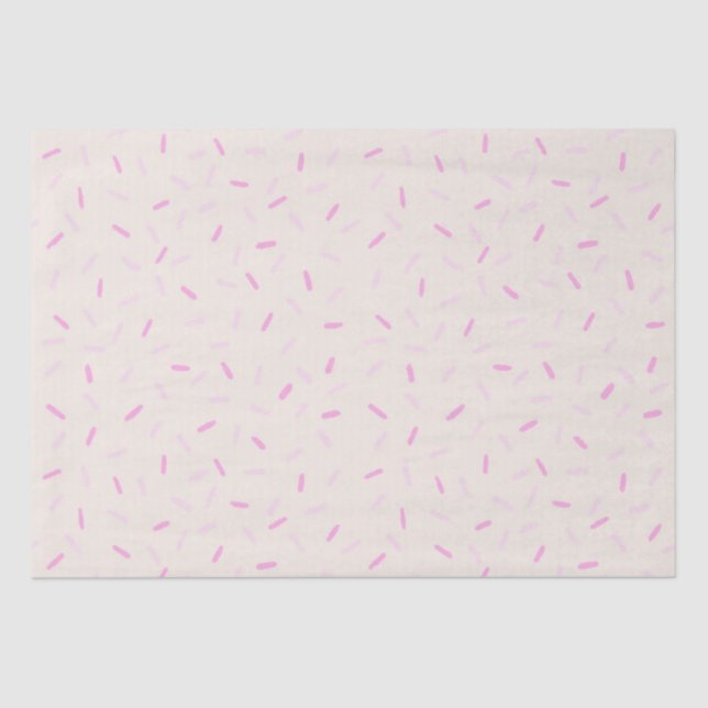 Hand Drawn Pink Sprinkles Tissue Paper (Front)