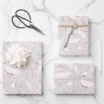 Hand-drawn Pink Wildflowers Sketch Pattern Elegant Wrapping Paper Sheets<br><div class="desc">Wildflowers pattern light grey wrapping papers</div>