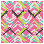 Hand Drawn Pink Zig Zag Pattern Fabric