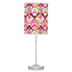 Hand Drawn Pink Zig Zag Pattern Table Lamp