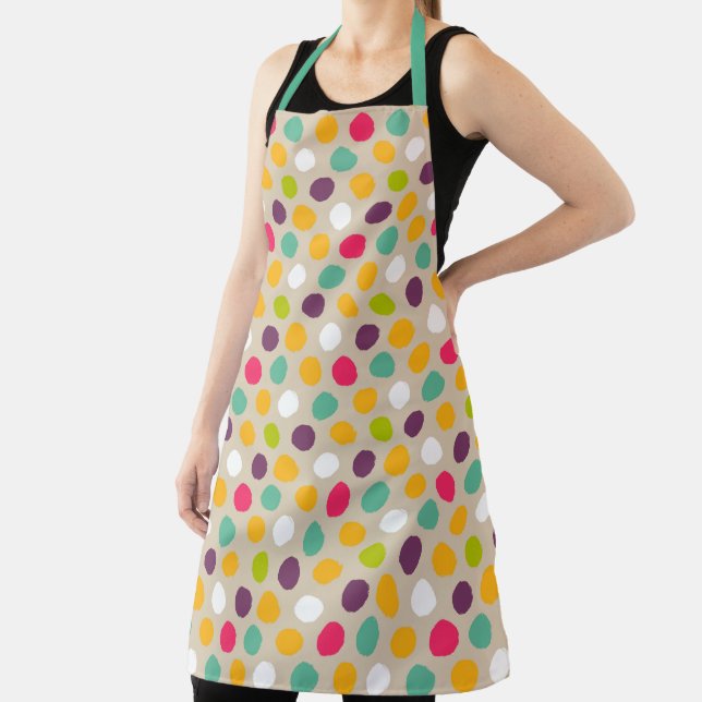 Hand-drawn polka dot pattern apron (Insitu)