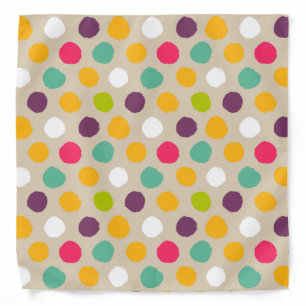 Hand-drawn polka dot pattern bandana