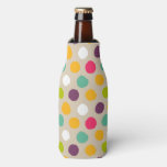 Hand-drawn polka dot pattern bottle cooler