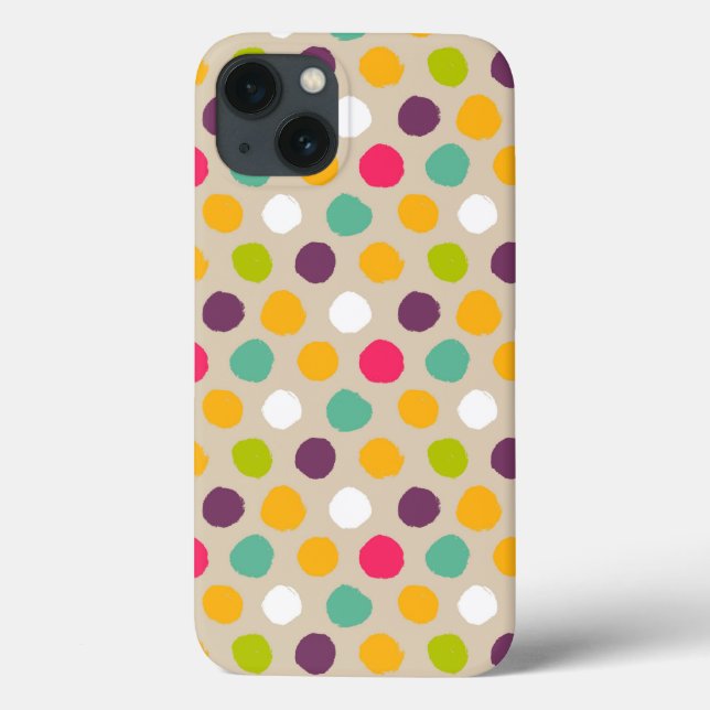 Hand-drawn polka dot pattern Case-Mate iPhone case (Back)