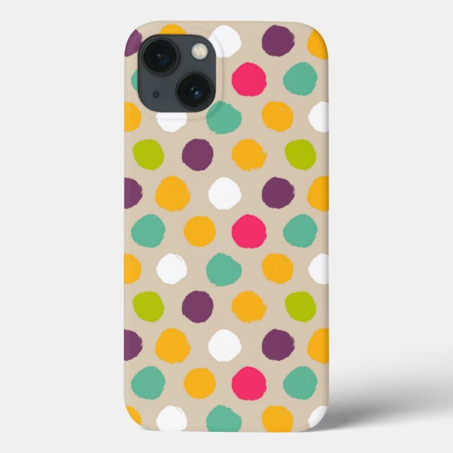 Hand-drawn polka dot pattern Case-Mate iPhone case (Back)