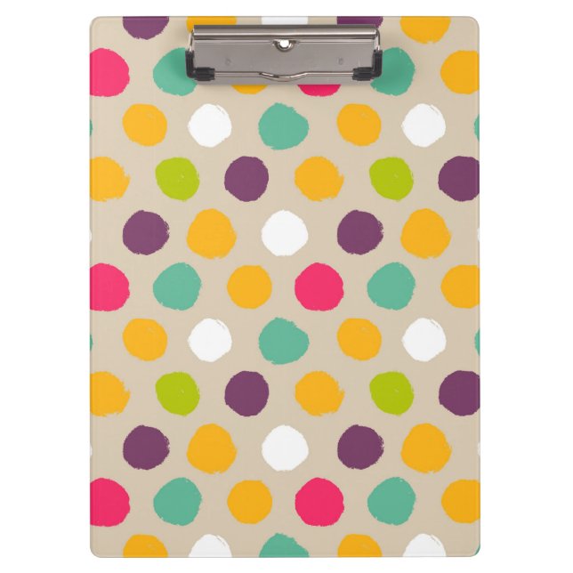 Hand-drawn polka dot pattern clipboard (Front)
