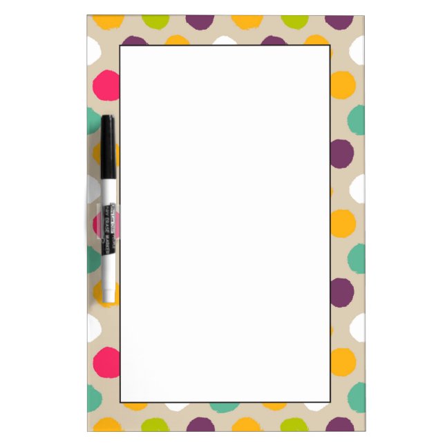 Hand-drawn polka dot pattern Dry-Erase board (Front)
