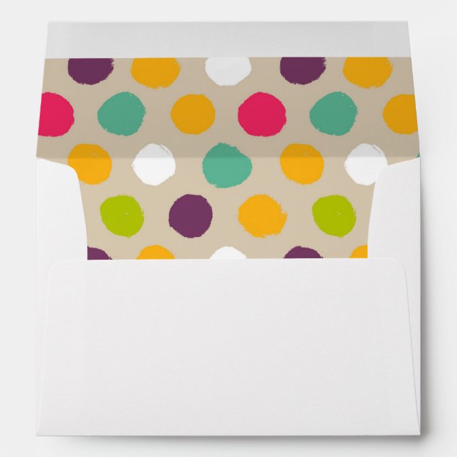 Hand-drawn polka dot pattern envelope (Back (Bottom))