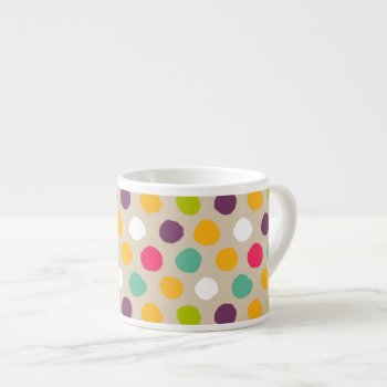 Hand-drawn Polka Dot Pattern Espresso Cup by trendzilla at Zazzle