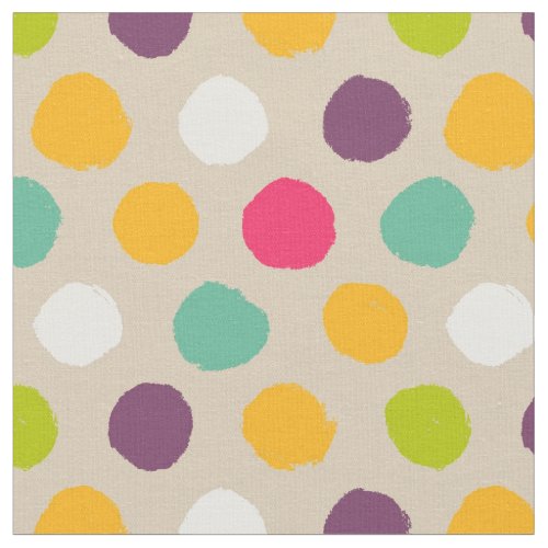 Hand_drawn polka dot pattern fabric