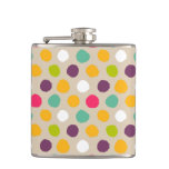 Hand-drawn polka dot pattern flask