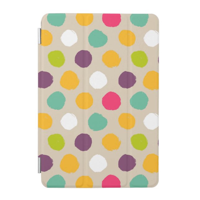 Hand-drawn polka dot pattern iPad mini cover (Front)