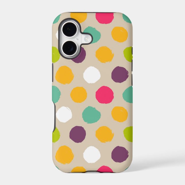 Hand-drawn polka dot pattern iphone case (Back)
