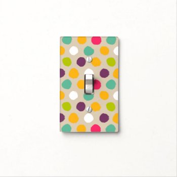 Hand-drawn Polka Dot Pattern Light Switch Cover by trendzilla at Zazzle