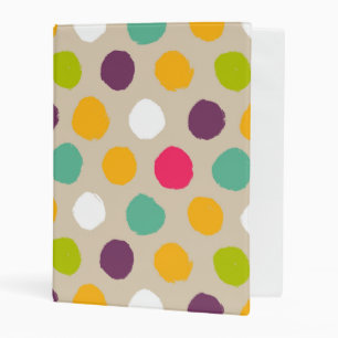 Hand-drawn polka dot pattern mini binder