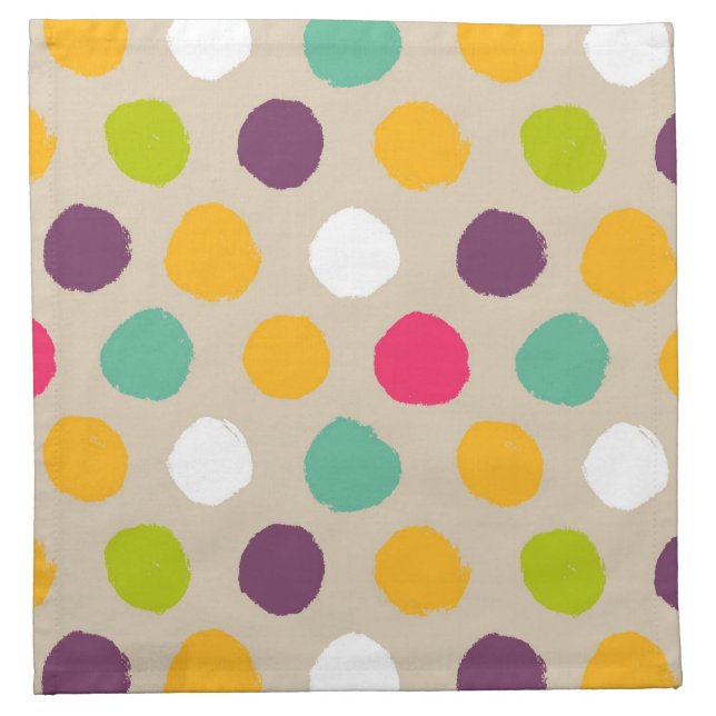 Hand-drawn polka dot pattern napkin (Front)