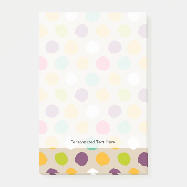 Hand-drawn polka dot pattern post-it notes (Front)