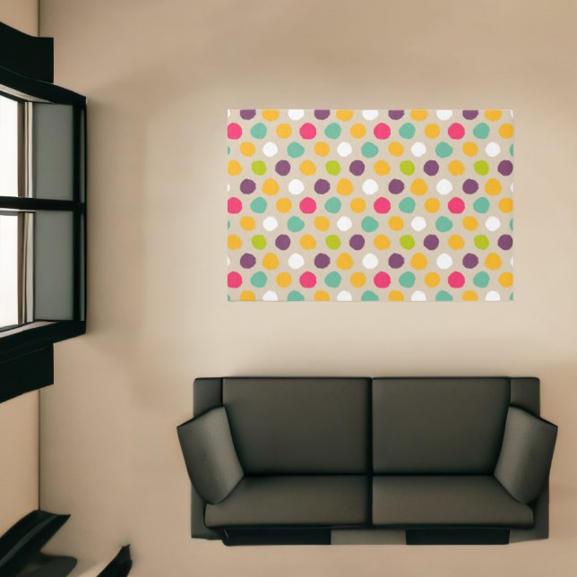 Hand-drawn polka dot pattern rug (Insitu (Indoor 1))