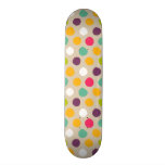 Hand-drawn polka dot pattern skateboard deck