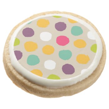 Hand-drawn Polka Dot Pattern Sugar Cookie by trendzilla at Zazzle