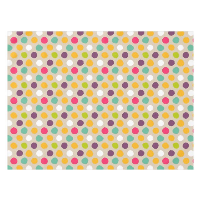 Hand-drawn polka dot pattern tablecloth (Front (Horizontal))