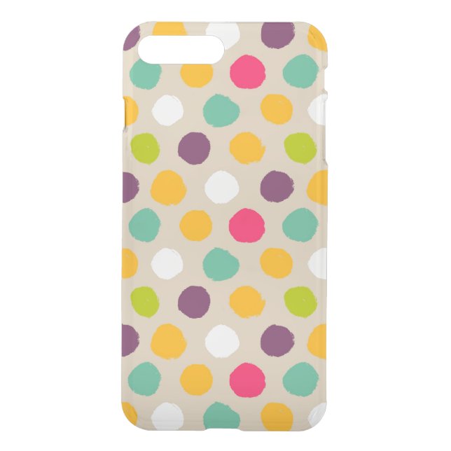 Hand-drawn polka dot pattern uncommon iPhone case (Back)