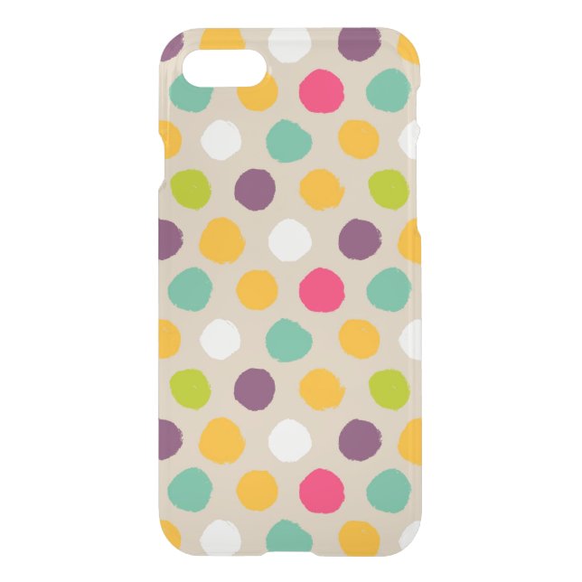 Hand-drawn polka dot pattern uncommon iPhone case (Back)