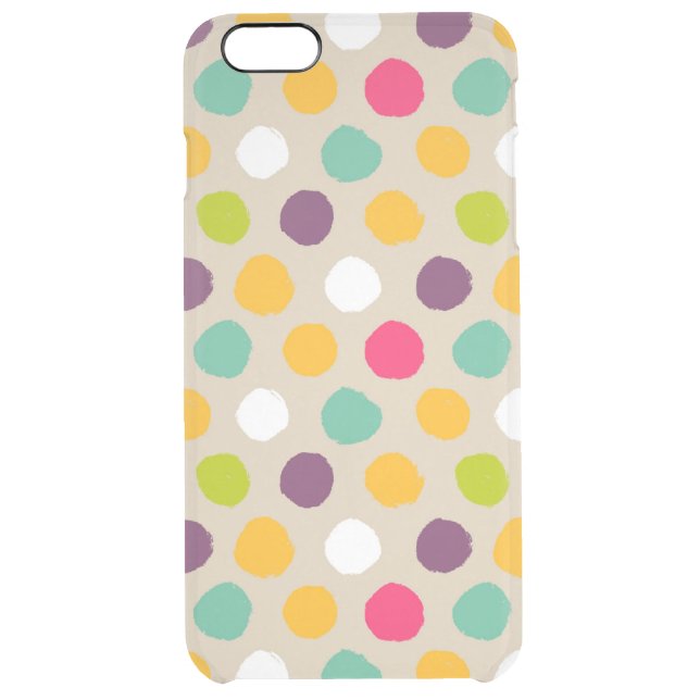 Hand-drawn polka dot pattern uncommon iPhone case (Back)