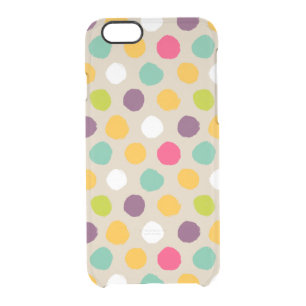Hand-drawn polka dot pattern clear iPhone 6/6S case