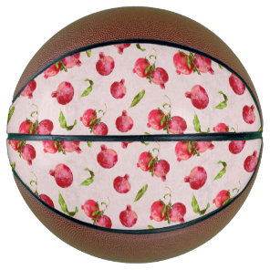 Hand Drawn Pomegranate Botanical Illustration Basketball