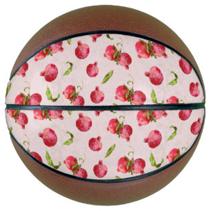 Hand Drawn Pomegranate Botanical Illustration Basketball