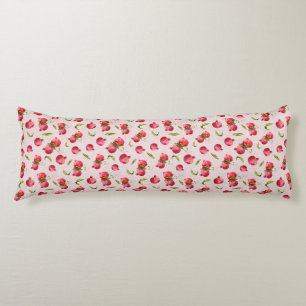 Hand Drawn Pomegranate Botanical Illustration Body Pillow