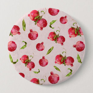 Hand Drawn Pomegranate Botanical Illustration Button