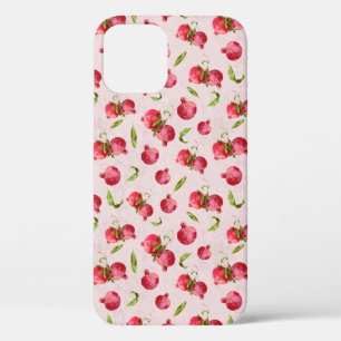 Hand Drawn Pomegranate Botanical Illustration iPhone 12 Case