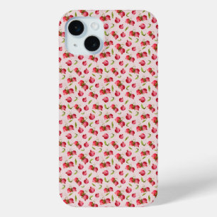Hand Drawn Pomegranate Botanical Illustration iPhone 15 Plus Case