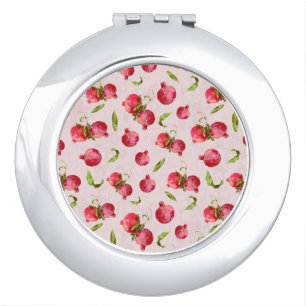 Hand Drawn Pomegranate Botanical Illustration Compact Mirror