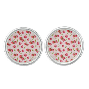 Hand Drawn Pomegranate Botanical Illustration Cufflinks