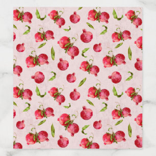 Hand Drawn Pomegranate Botanical Illustration Envelope Liner