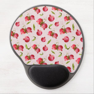 Hand Drawn Pomegranate Botanical Illustration Gel Mouse Pad