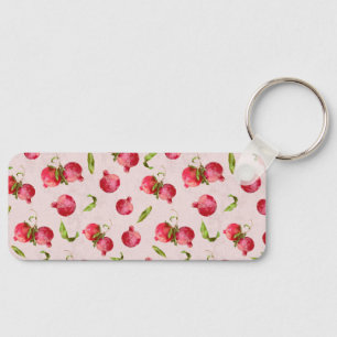 Hand Drawn Pomegranate Botanical Illustration Keychain
